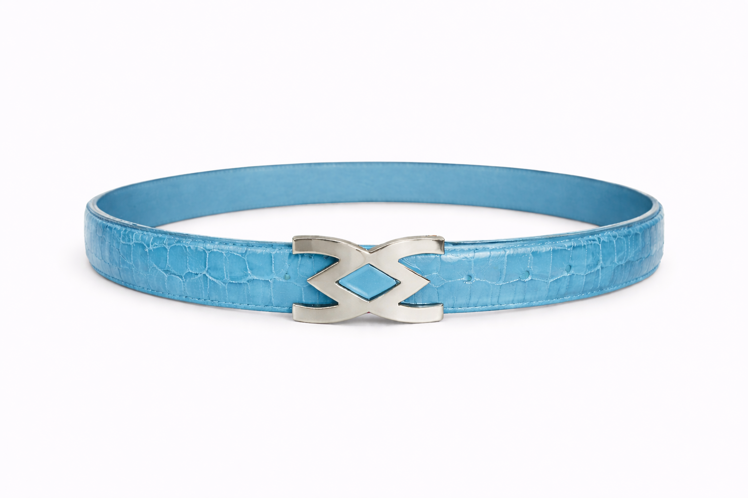 Crocodile Belt color Sky-blue