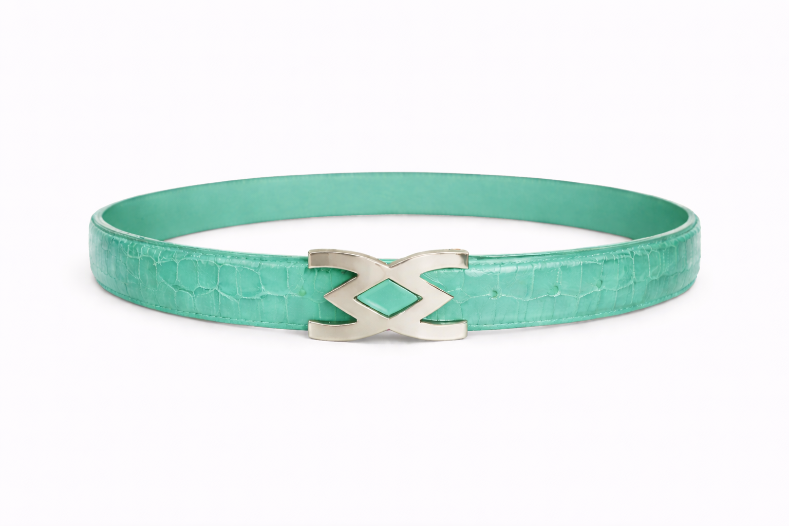 Crocodile Belt color Teal